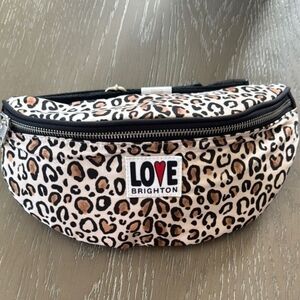 BRIGHTON Leopard Animal Print Crossbody Fanny Pack Belt Bag Casual NWOT